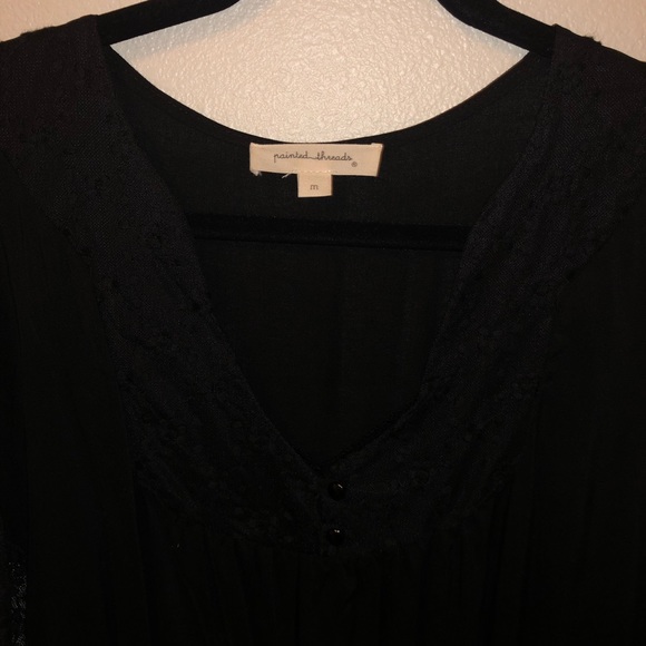 Painted Threads Tunic Top - Black - Picture 5 of 5